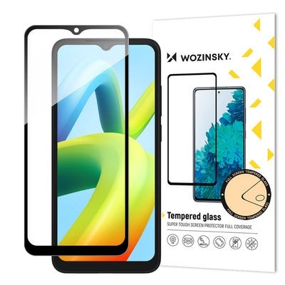 Folie de protecție Wozinsky Full Glue Tempered Glass pentru Xiaomi Redmi A2 / Redmi A1 - cu ramă neagră
