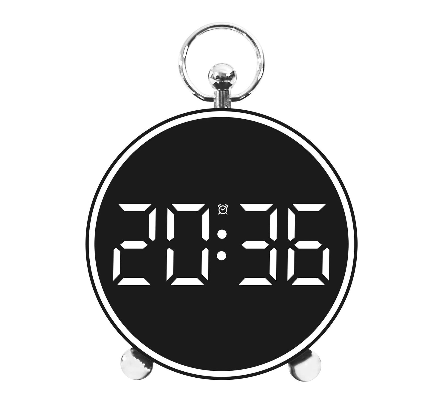 Ceas Deșteptător Digital LED 4.4" cu Afișaj Color, Comandă Vocală și Alarme Personalizabile