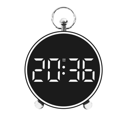 Ceas Deșteptător Digital LED 4.4" cu Afișaj Color, Comandă Vocală și Alarme Personalizabile