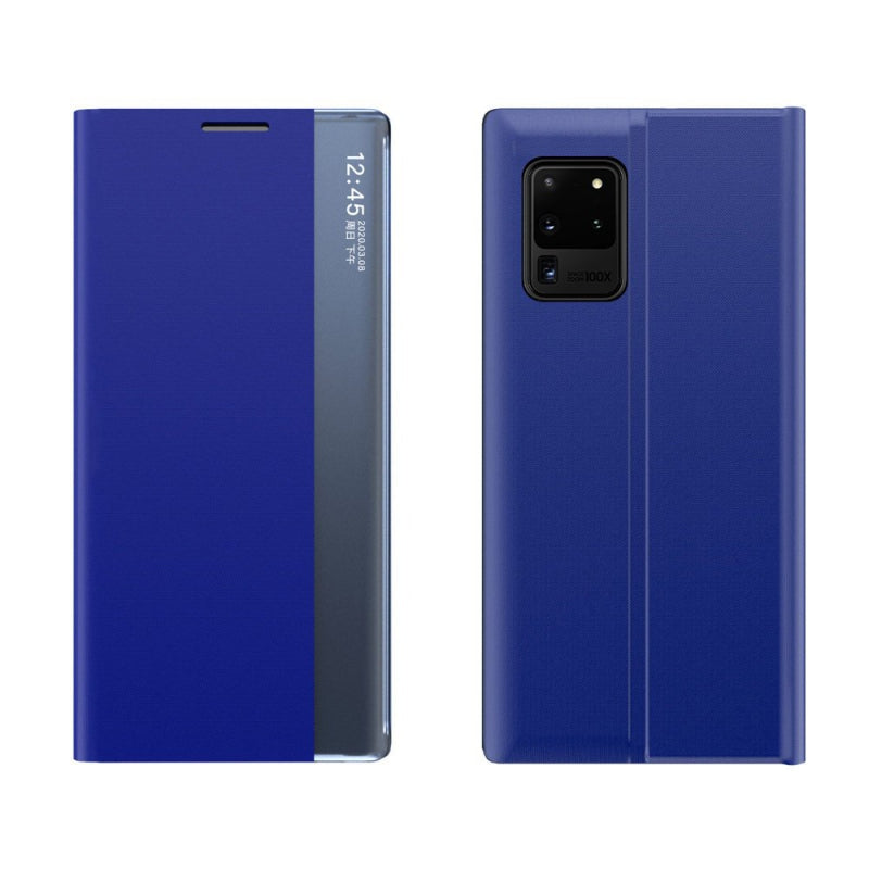 Husă Tip Carte New Sleep cu Funcție Kickstand pentru Samsung Galaxy S20 FE 5G, Albastru
