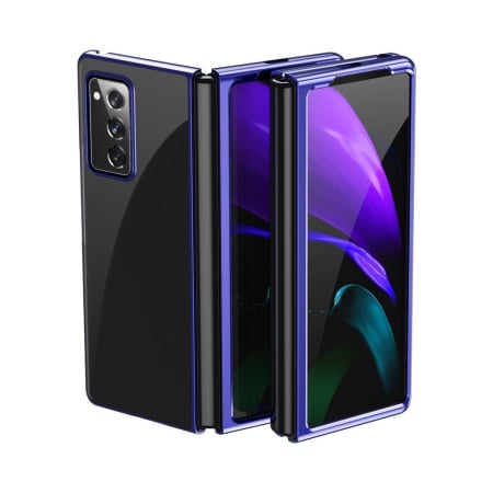 Husă iCarer din plastic Electroplating pentru Samsung Galaxy Z Fold 2 5G - albastră