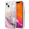 Husă Guess 4G Big Liquid Glitter pentru iPhone 13 Mini (5.4"), Roz