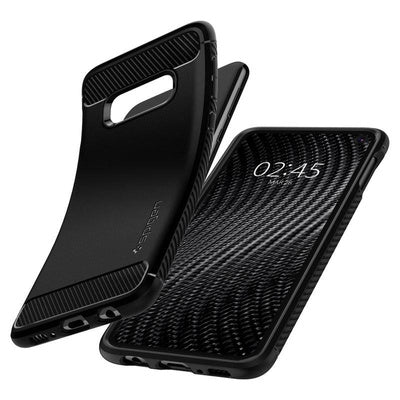 Husă Spigen Rugged Armor pentru Samsung Galaxy S10e - negru mat