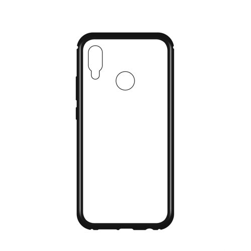 Husă magnetică pentru Huawei P20 Lite - negru/transparent