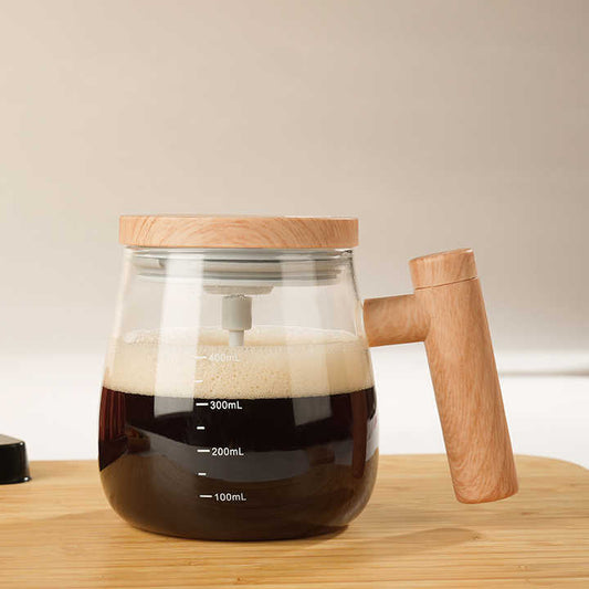 Cană Electrică gradată cu Amestecare Automată – Borosilicat de Înaltă Calitate, 400ml, USB