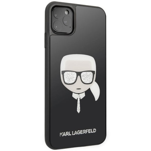 Husă de Protecție Karl Lagerfeld Iconic Glitter pentru iPhone 11 Pro, Negru