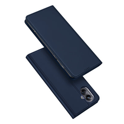 Husa Dux Ducis Skin Pro pentru Realme 10 Pro+ Flip Cover Card Wallet Stand Blue