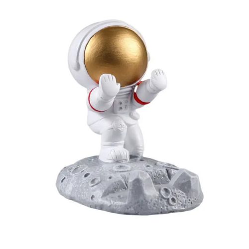 Suport pentru telefon Micul Astronaut, alb/auriu, model aleatoriu