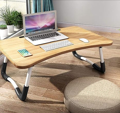 Masuta pliabila pentru laptop sau tableta, cu suport, bej