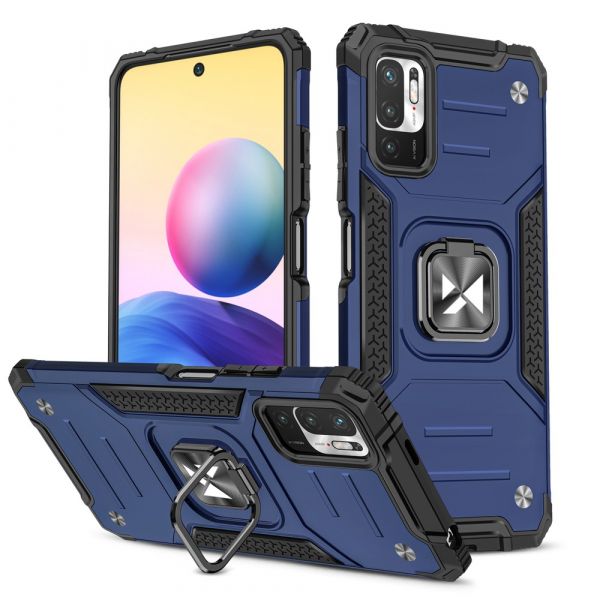 Husă Wozinsky Ring Armor cu Suport pentru Xiaomi Redmi Note 10 5G, Albastru
