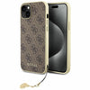 Husă Guess Hardcase pentru iPhone 15 Plus 6.7" - Brown/Brown, Colecția 4G Charms