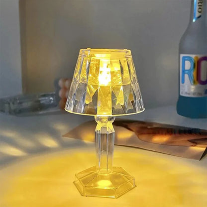 Lampă model Cristal cu Baterie RGB, 12cm x 6.5cm