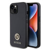 Husă Guess Hardcase pentru iPhone 15 Plus 6.7" - Black/Black, Colecția Strass Metal Logo