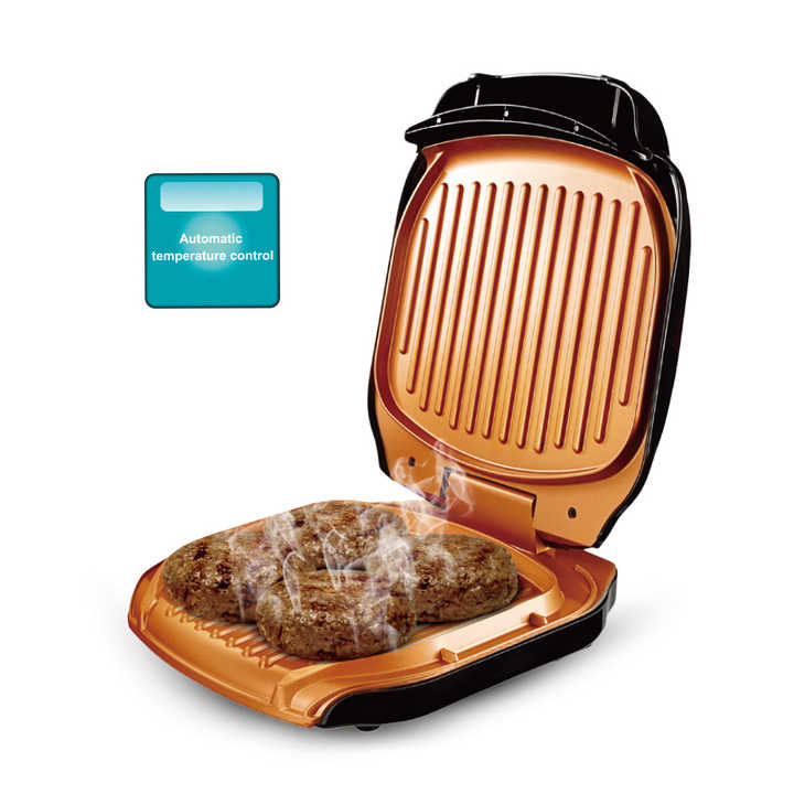 Sandwich Maker Grill Panini RAF R.522, Suprafață Antiaderentă, 850W