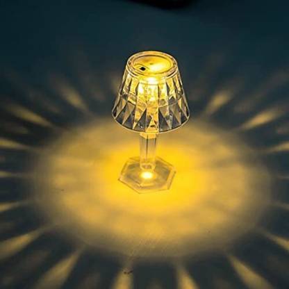 Lampă model Cristal cu Baterie RGB, 12cm x 6.5cm