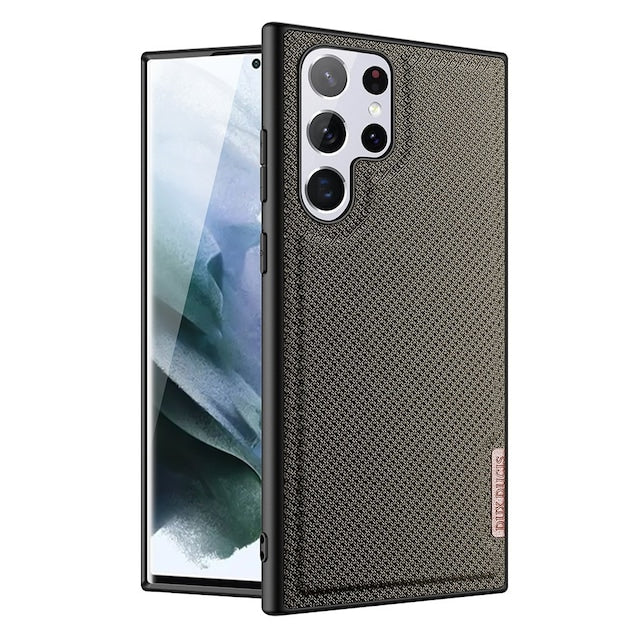 Dux Ducis Fino Case - Nylon pentru Samsung Galaxy S22 Ultra - Negru