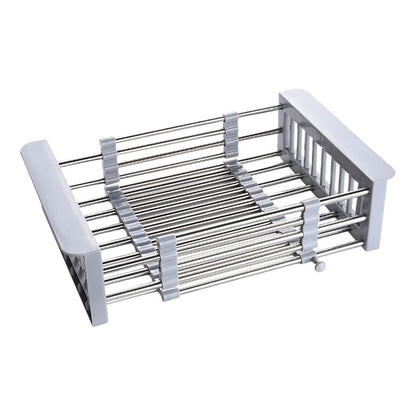 Suport de scurgere extensibil pentru vase peste chiuveta, organizator pe blat