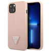 Husă Guess Saffiano Triangle Logo pentru iPhone 13 Mini (5.4"), Roz