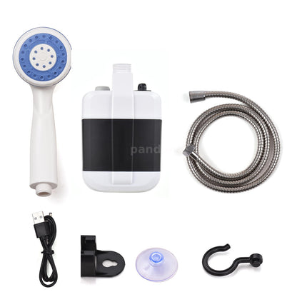 Duș Portabil de Camping cu Robinet Incorporat, USB pentru Interior/Exterior