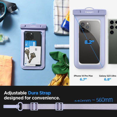 Spigen Aqua Shield A601 Husă Waterproof IPX8 (2 bucăți) - Albastru Deschis