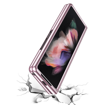 Husă Plating Case cu Cadru Electroplacat pentru Samsung Galaxy Z Fold 3 - Roz