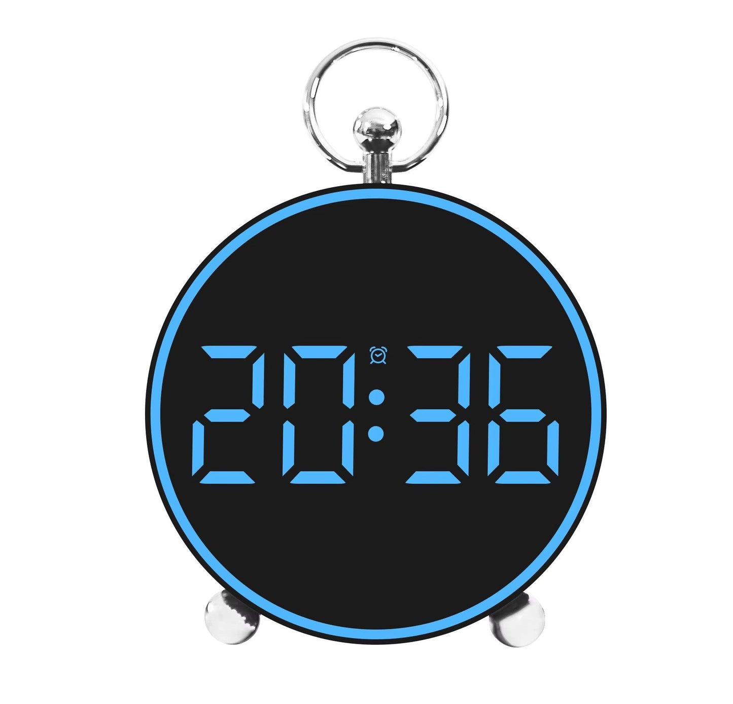 Ceas Deșteptător Digital LED 4.4" cu Afișaj Color, Comandă Vocală și Alarme Personalizabile