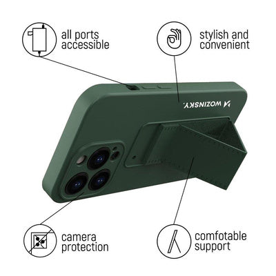 Wozinsky Kickstand Case din Silicon cu Suport pentru Xiaomi Redmi Note 11 Pro - Roz