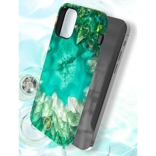 Husă Telefon pentru iPhone 12 Pro Max - Kingxbar Agate Series, Plastic, Verde