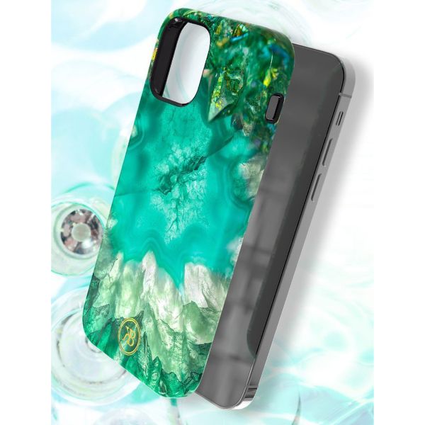 Husă Telefon pentru iPhone 12 Pro Max - Kingxbar Agate Series, Plastic, Verde