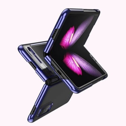 Husă iCarer din plastic Electroplating pentru Samsung Galaxy Z Fold 2 5G - albastră