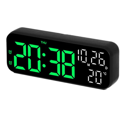 Ceas Digital de Masa sau Perete cu Afișaj LED - Afișare Temperatură, Dată și Mod de Noapte