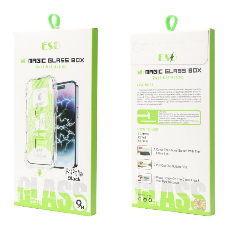 Folie de Protecție iPhone din Sticlă Temperată 5D cu Aplicator Dust Free