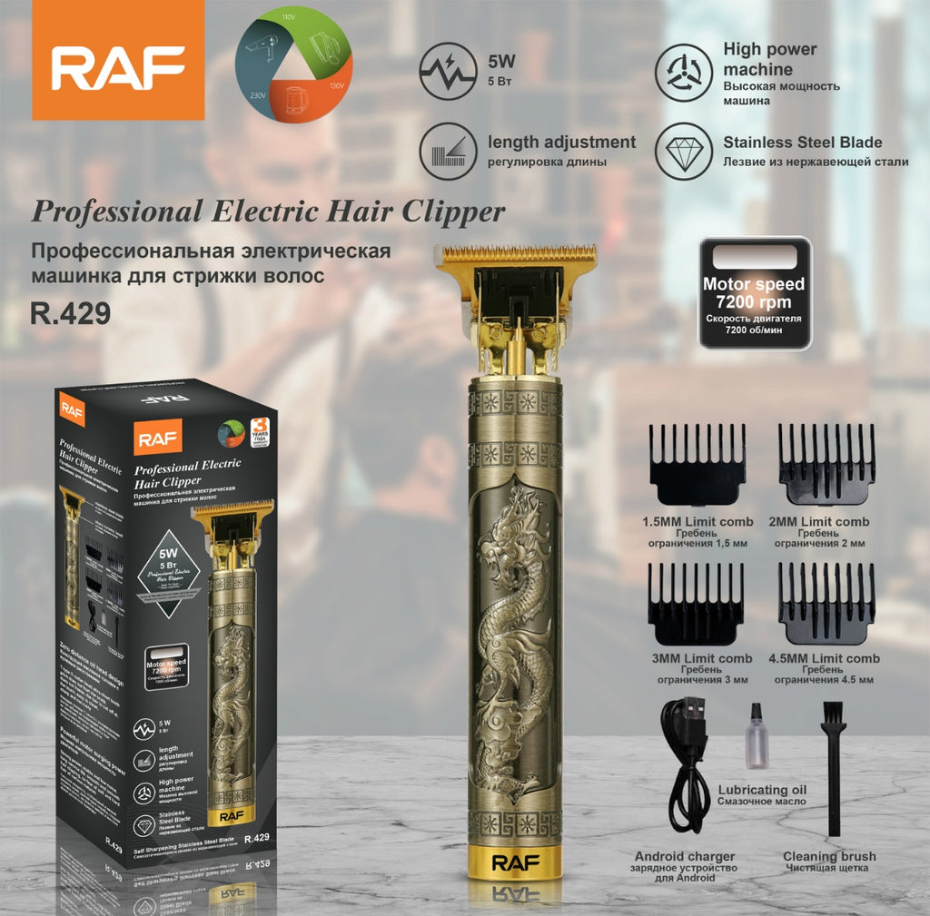 Masina de tuns Trimmer Reîncărcabil pentru Păr 5W, 800mAh RAF R.429