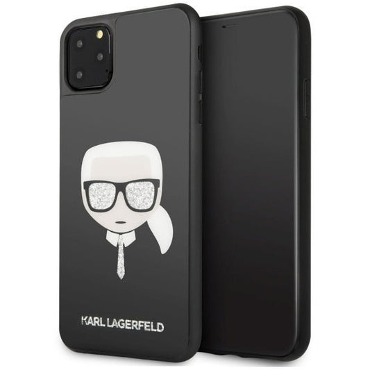 Husă de Protecție Karl Lagerfeld Iconic Glitter pentru iPhone 11 Pro, Negru