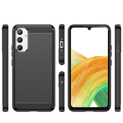 Husa Carbon Case pentru Samsung Galaxy A34 5G, Negru