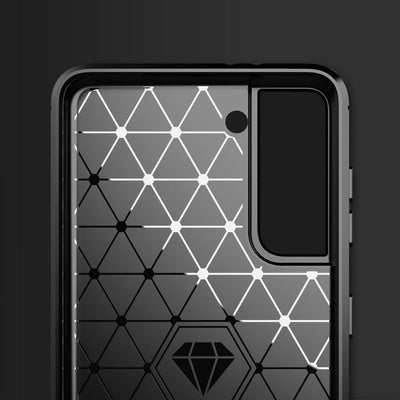 Husă flexibilă iCare Carbon Case pentru Samsung Galaxy S21 FE - Negru