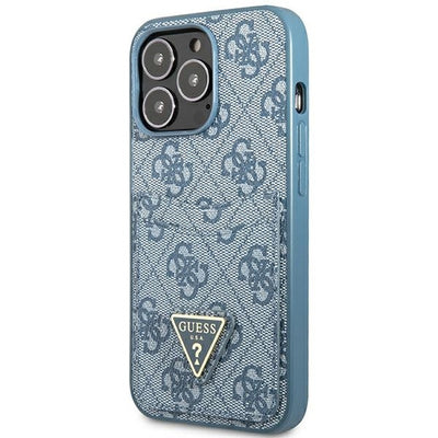 Husă Guess 4G Triangle Logo cu Slot pentru Card pentru iPhone 13 Pro Max (6.7"), Albastru