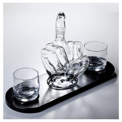 Set pentru Cognac și Whiskey - Sticlă-Decantor Mana cu 2 Pahare
