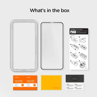 Folie Protecție Tempered Spigen ALM Glass FC pentru iPhone 11 - Negru