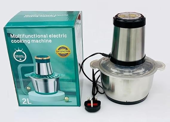 Tocător Electric Multifuncțional din Oțel Inoxidabil – Capacități 2L, 3L, Ideal pentru Carne și Alimente Diverse+ CADOU curator de universal de legume