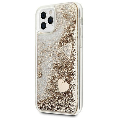 Husă Guess Glitter Charms pentru iPhone 11 Pro, Auriu
