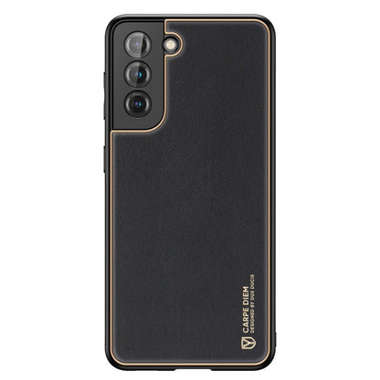 Husă din piele ecologică Dux Ducis Yolo pentru Samsung Galaxy S21 5G - Neagră