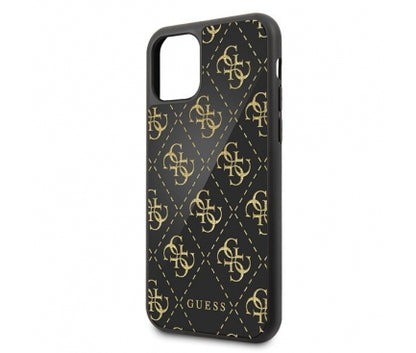 Husa Guess 4G Double Layer Glitter pentru Apple iPhone 11 Pro, Neagră