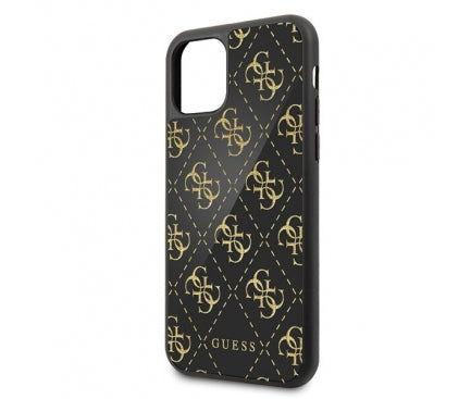 Husa Guess 4G Double Layer Glitter pentru Apple iPhone 11 Pro, Neagră