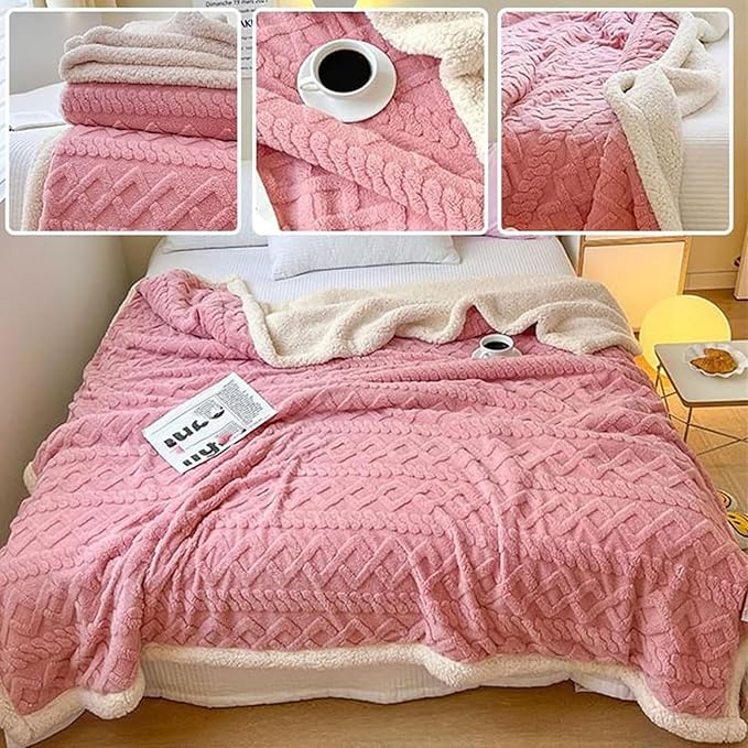 Pătură COCOLINO Groasă din Imitație de Cașmir - Moale și Călduroasă pentru Camping, Acasă sau Călătorii (200 cm x 230 cm)