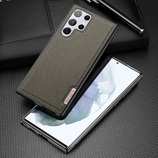 Dux Ducis Fino Case - Nylon pentru Samsung Galaxy S22 Ultra - Negru
