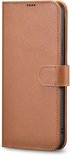 Husă iCarer din piele pentru Samsung Galaxy S22 - Book Case, Maro