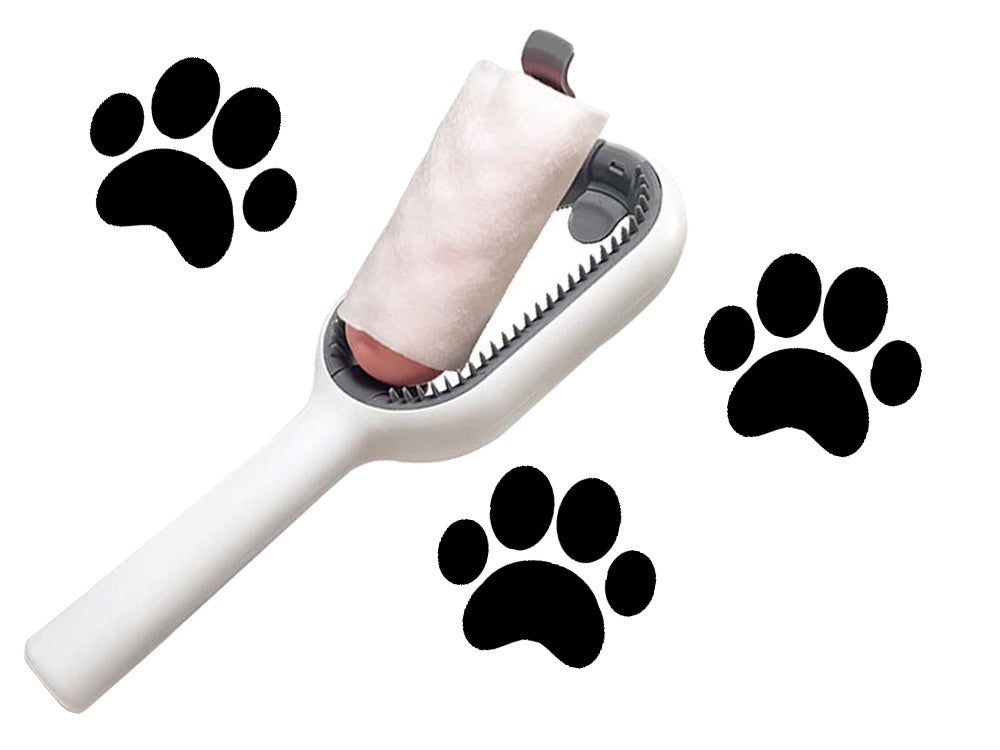 Perie de Pieptănare din Silicon 3-în-1 pentru Câini, Pisici și Alte Animale de Companie