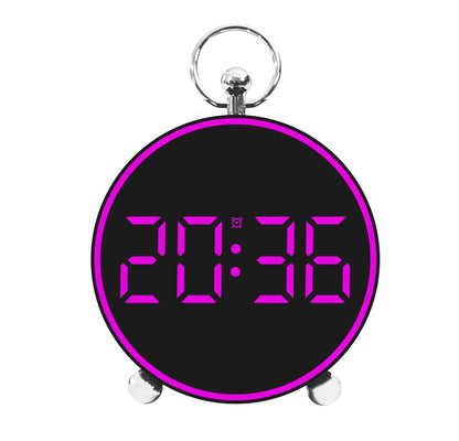 Ceas Deșteptător Digital LED 4.4" cu Afișaj Color, Comandă Vocală și Alarme Personalizabile