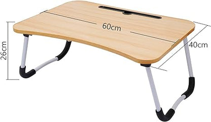 Masuta pliabila pentru laptop sau tableta, cu suport, bej